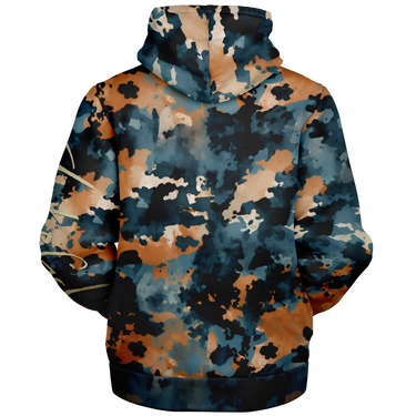 Chokefish™ Microfleece Zip-Up Hoodie Acid-Wash Colors-011B